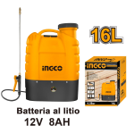 POMPA A SPALLA BATT.LITIO 12V 8AH INGCO